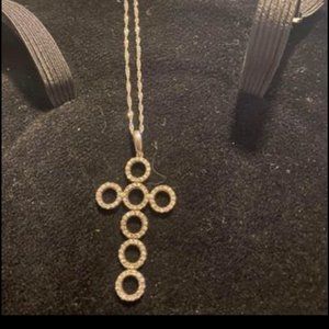 White Gold Diamond Cross Pendant
